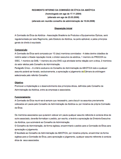 comissao de etica